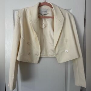 English Factory Ivory Cropped Blazer (VICI).  Size L.  New with tags.